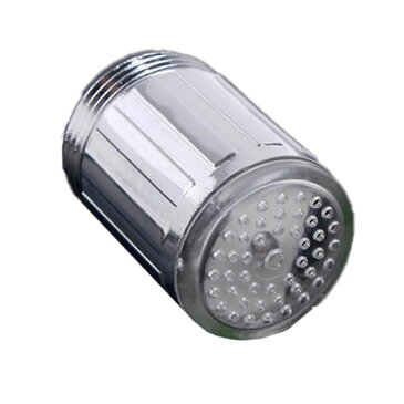 【送料無料】LED蛇口シャワーヘッド 7色時間タイプ シンク キッチン 浴槽 洗面所 台所 お洒落 カスタム インテリア LSHKVI-7CO