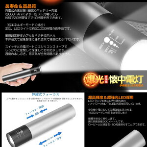 led 爆光 懐中電灯 2台セット 1000LM 小型 高輝度 ミニライト ズーム式 ハンディ 軽量 強力 充電式 軍用 防水 防災 停電 2-BCKOULE通販格安セール情報 楽天 通販