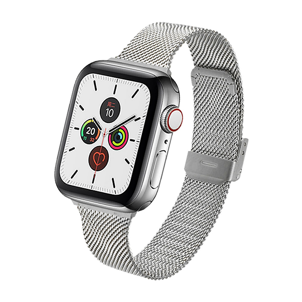 【マラソン中ポイント5倍】 【送料無料】 アップルウォッチ用 高級 バンド シルバー Apple Watch アップグレード バージョン ステンレス ベルト 6/5/4/3/2/1 SE対応 APPWATT-SV