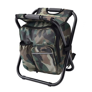 バックパックチェア 迷彩 椅子付リュック アルミフレーム 折りたたみチェア 超軽量 耐荷重150kg 防水保温保冷 BACKUPC-ME通販格安セール情報 楽天 通販