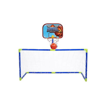 サッカー バスケットゴールセット 2in1 折り畳み 移動式 室内屋外兼用 子供向け 組み立て簡単 エアーポンプ付 GOALMASTER