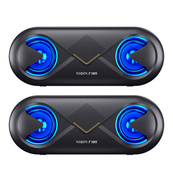 bluetooth無線スピーカー2台セットワイヤレス高音質重低音充電式大音量ブルートゥーススピーカーusbマイク搭載LED2-B