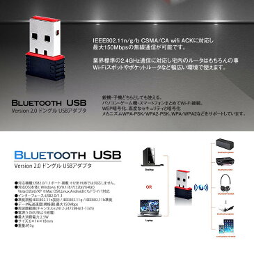 USBアダプタ 150Mbps パソコン PC 周辺機器 Windows10 Windows8 Windows7 Vista 対応 RT5370-S