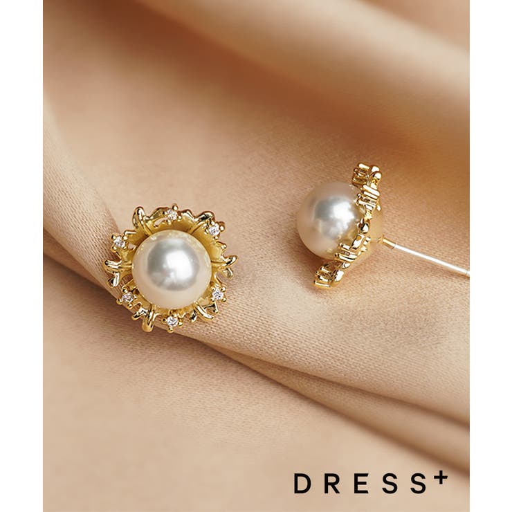 【ポイント2倍＆クーポン！3/11(水) 1:59まで】DRESS+ ピアス アクセサリー パーティーピアス レディース 結婚式秋卒業式 成人式 アクセサリー