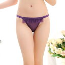 【10%OFFクーポン!11/27(木)1:59まで】GRAXIA ヒップのリボンが可愛くセクシーなTバック・ショーツ(セクシーランジェリー) パープル インナ...