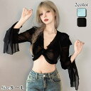 GRAXIA さらっと羽織りとしても使えるクロップドブラウス(TOPS) トップス