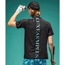SHIFFON LUXEAKMPLUS リュクスエイケイエムプラス ゴルフ バックロゴ半袖モックネックTシャツ メンズ おしゃれ かっこいい ブランド ゴルフウェア スポーツウェア GOLF トップス