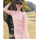 SHIFFON LUXEAKMPLUS リュクスエイケイエムプラス ゴルフ モックネック フラッフィーニット 長袖 セットアップ対応 レディース おしゃれ かっ...