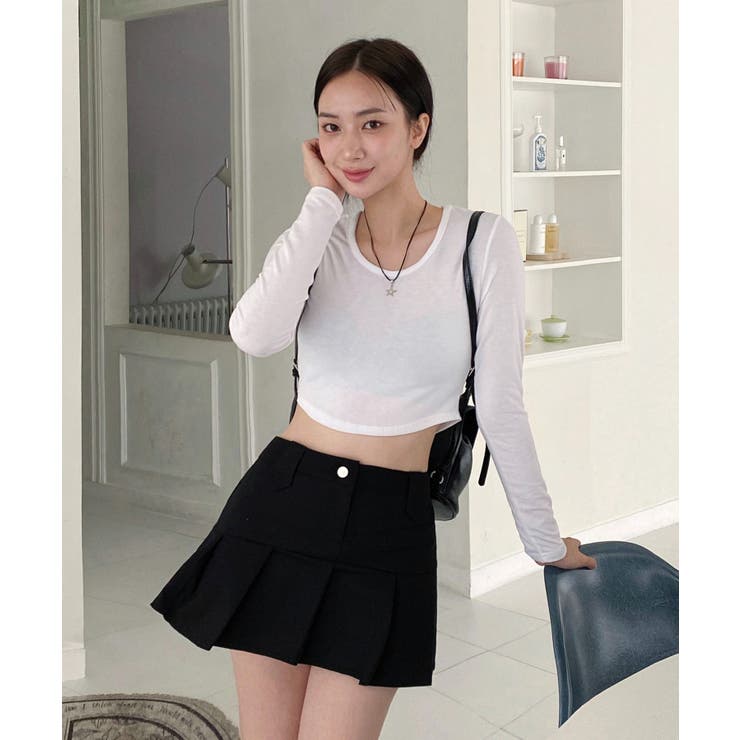 by muni:r デイリーUネック無地Tシャツ/2023 FW COLLECTION トップス