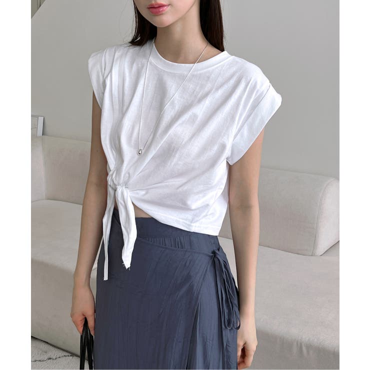 【10％OFFクーポン！2/23(月)1:59まで】by muni:r シンプルロールアップTシャツ トップス