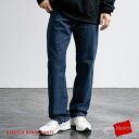 【マラソン期間中 5%OFFクーポン】Rocky Monroe Hanes デニム ストレッチ ジーンズ メンズ レディース ストレート テーパード レギュラーフィット 5ポケット 無地 シンプル カジュアル ストリート きれいめ ヘインズ 14109