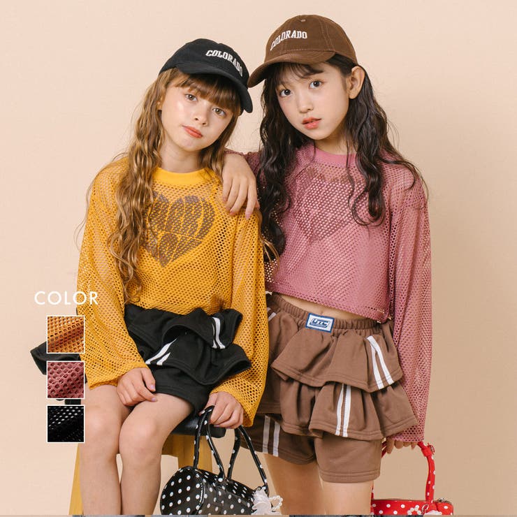 URBAN CHERRY 【2点セット】レイヤードで盛れるロゴプリントメッシュクロップドトップス＋キャミソール トップス