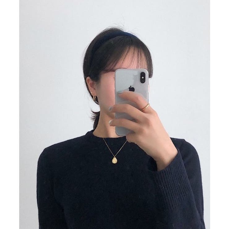 【10％OFFクーポン！2/10(火)1:59まで】by muni:r ベルベットカチューシャ ヘアアクセサリー