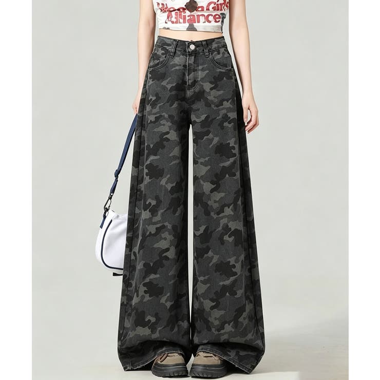 【10％OFFクーポン！9/24(木)1:59まで】SUNSHINE CLOSET レディース ハイウエストロングパンツ 体型カバー カジュアルボトムス レトロ風 バギーパンツY2Kカーゴパンツストリート パンツ・ズボン shoplistselect-10542617 SHOPLIST サンプル画像3
