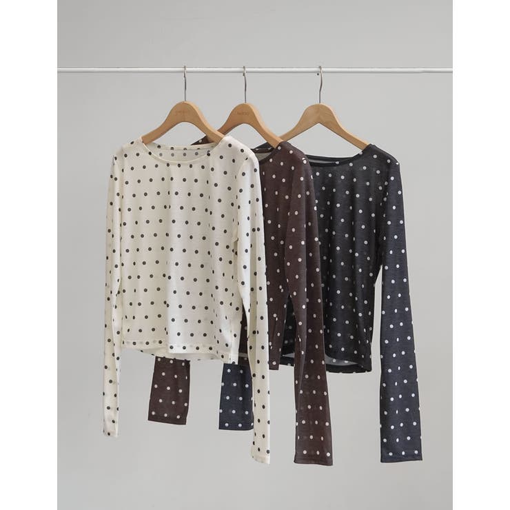 Re:EDIT シアードットクルーネックロングTシャツ トップス shoplistselect-10545167 SHOPLIST サンプル画像2