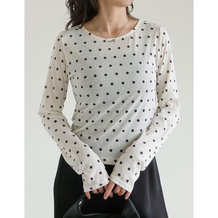 Re:EDIT シアードットクルーネックロングTシャツ トップス shoplistselect-10545167 SHOPLIST サンプル画像3
