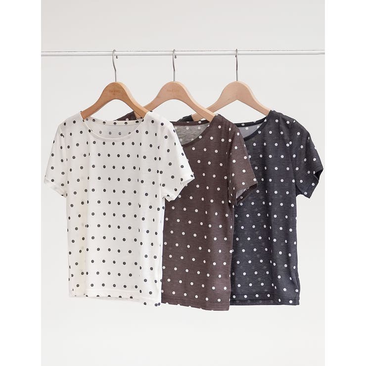 Re:EDIT シアードットクルーネック半袖トップス トップス shoplistselect-10545169 SHOPLIST サンプル画像2