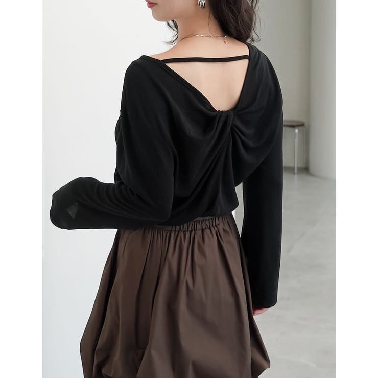 Re:EDIT バックオープンツイストシアートップス トップス shoplistselect-10545170 SHOPLIST サンプル画像2