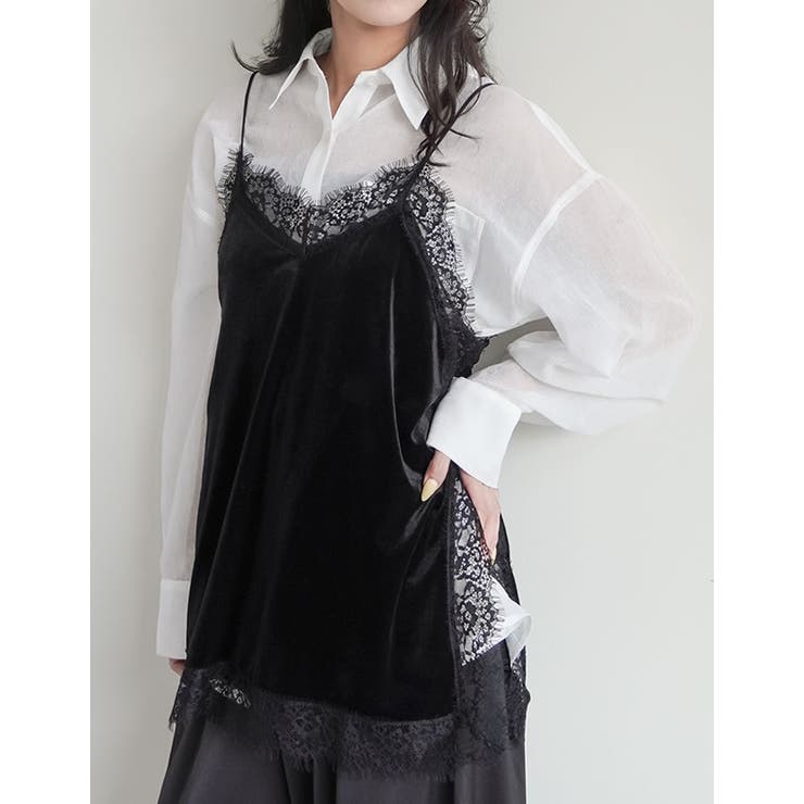 Re:EDIT ベロアレースキャミソール トップス shoplistselect-10545224 SHOPLIST サンプル画像3