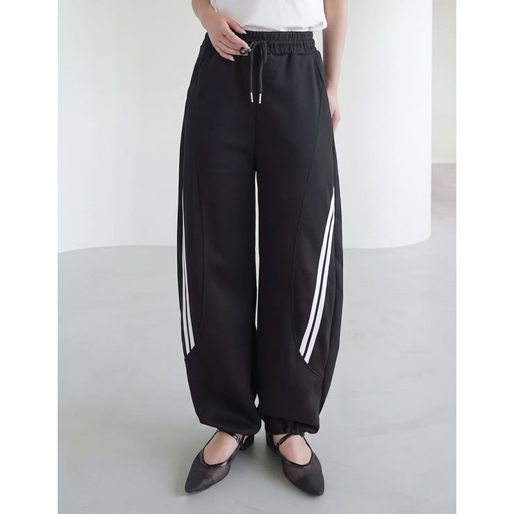 Re:EDIT サイドライン切り替え裾ドロストワイドイージーパンツ パンツ・ズボン shoplistselect-10545217 SHOPLIST サンプル画像2