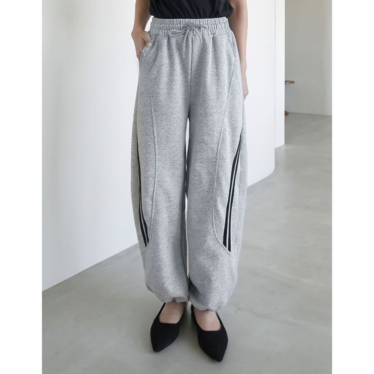 Re:EDIT サイドライン切り替え裾ドロストワイドイージーパンツ パンツ・ズボン shoplistselect-10545217 SHOPLIST サンプル画像3