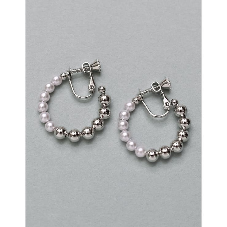 Re:EDIT ボール×パールコンビフープイヤリング アクセサリー shoplistselect-10545454 SHOPLIST サンプル画像2