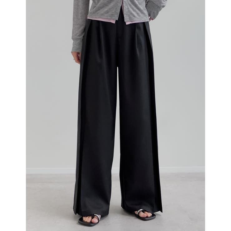 Re:EDIT [2026 SUMMER COLLECTION][低身長/高身長サイズ有]リネンライクプリーツタックワイドパンツ パンツ・ズボン shoplistselect-10545445 SHOPLIST サンプル画像3