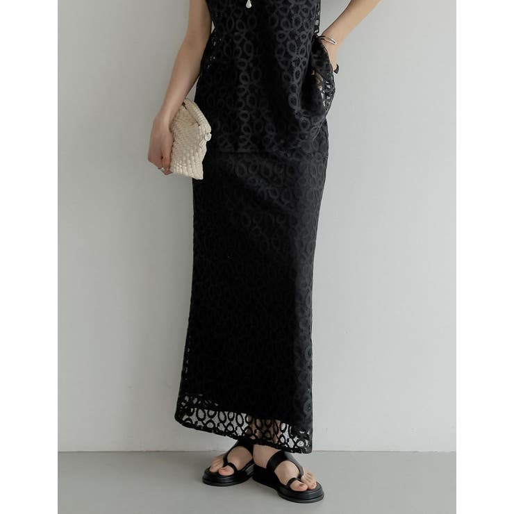 Re:EDIT [2026 SUMMER COLLECTION][低身長サイズ有]コードラッセルレースナロースカート スカート shoplistselect-10545450 SHOPLIST サンプル画像2