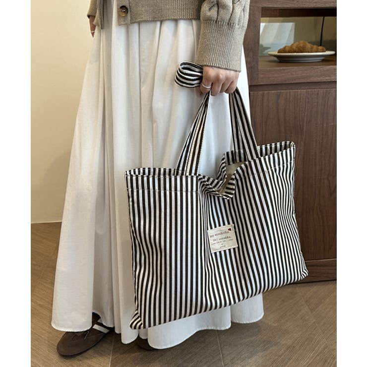 SUNSHINE CLOSET レディース ワッペンタグ軽量サブバッグ A4収納 通勤通学トート おしゃれ ロゴタグ肩掛けバッグ 折りたたみ鞄旅行バッグ バッグ・鞄 shoplistselect-10545575 SHOPLIST サンプル画像2