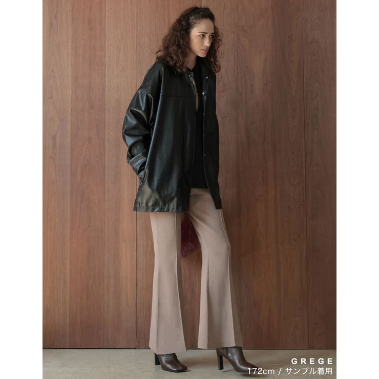 Re:EDIT [2026AW COLLECTION][低身長サイズ有]リブニットキックフレアパンツ パンツ・ズボン shoplistselect-10545802 SHOPLIST サンプル画像3
