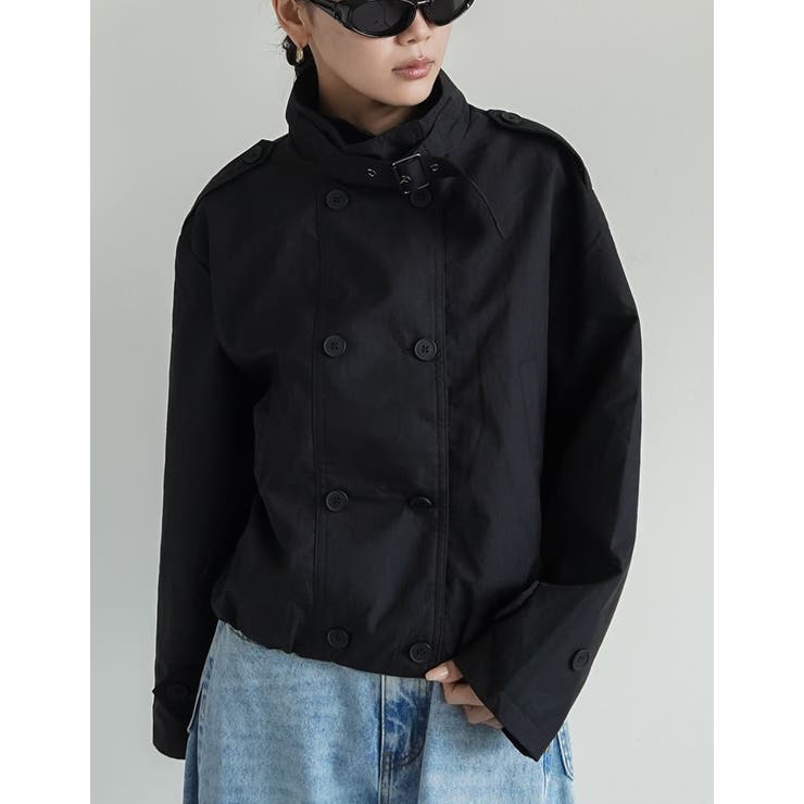 Re:EDIT スタンドカラーショート丈トレンチコート アウター(コート・ジャケットなど) shoplistselect-10545805 SHOPLIST サンプル画像3