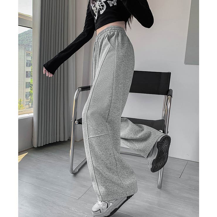 SUNSHINE CLOSET レディース カジュアル ルーズパンツ 無地スポーツパンツ ハイウエスト 楽ちんパンツ ゆったり リラックスパンツ 着回し パンツ・ズボン shoplistselect-10545816 SHOPLIST サンプル画像3