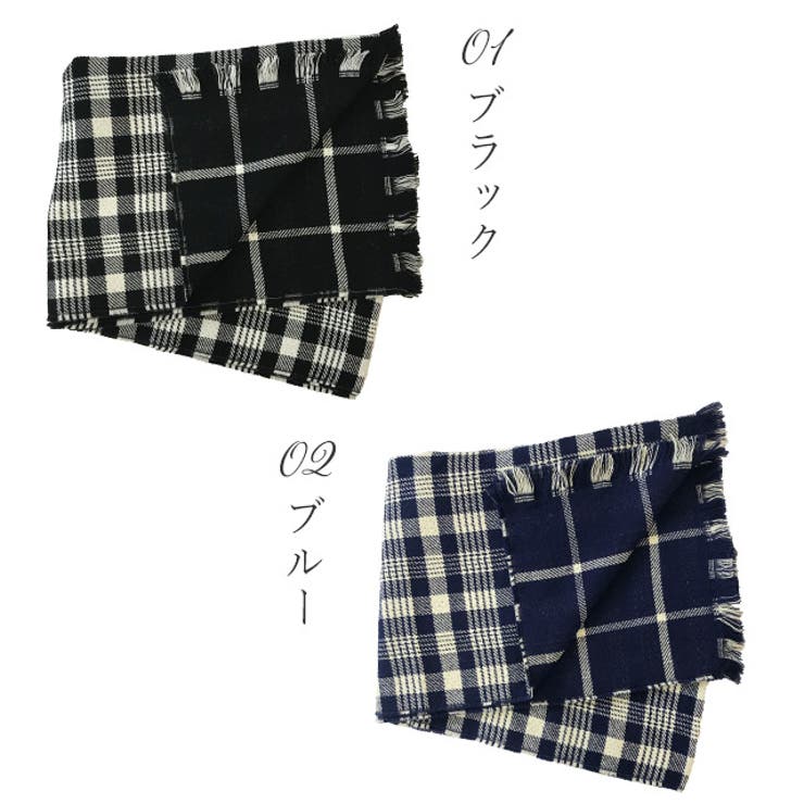 SWEET ANGEL 【Digne.】レディース ストール 厚手 リバーシブル チェック グレンチェック【DS003】大人 女性 ブラック ホワイト ブルー レッド 黒 白 青 赤 カジュアル かわいい おしゃれ 小物 shoplistselect-10128154 SHOPLIST サンプル画像3