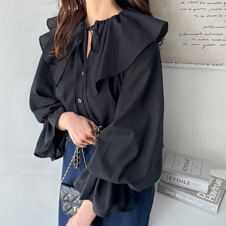 seyto サイズ1 / ロングフリルビックカラーシャツ seyto（セイト）の「Long frill big collar shirt / ロングフリル