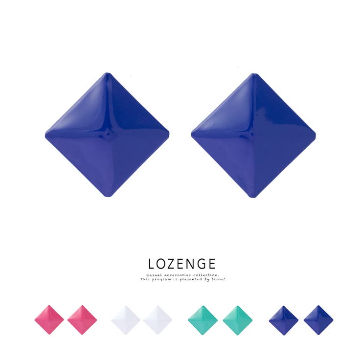 【10％OFFクーポン！11/27(木)1:59まで】SOUBIEN ピアス スタッドピアス スクエア 四角 ビビットカラー シンプル POP 個性的 おそろい 夏 耳飾り アクセサリー アクセサリー