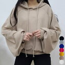 VIVID LADY トップス レディース 春 ショート丈 パーカー レディース 韓国 トップス 長袖 クロップド パーカー ボリューム袖 フード付き トップス レディース 長袖 ショート丈 パーカー tsdo1143 韓国ファッション 韓国 セクシー(4)