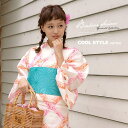 【8/11まで5%OFFクーポン】SOUBIEN 浴衣 3点セット(浴衣/半幅帯/下駄) bonheur saisons ボヌールセゾン クリーム 赤 橙 斜め格子 桜 ラメ 綿 花火大会 夏祭り 浴衣セット ゆかた 女性 レディース【フェミニン】【フェ