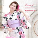 【8/11まで5%OFFクーポン】SOUBIEN 浴衣 3点セット(浴衣/半幅帯/下駄) bonheur saisons ボヌールセゾン 白 アイボリー 梅 金魚 花 鹿の子 綿麻 花火大会 夏祭り 浴衣セット ゆかた 女性 レディース【華やか】【華やか