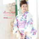 【8/11まで5%OFFクーポン】SOUBIEN 浴衣 3点セット(浴衣/半幅帯/下駄) bonheur saisons ボヌールセゾン アイボリー 水色 椿 花 トンボ ラメ 綿 花火大会 夏祭り 浴衣セット ゆかた 女性 レディース【フェミニン】【フ