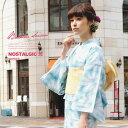 【6/27 1:59まで 10%OFFクーポン】SOUBIEN 浴衣 3点セット(浴衣/兵児帯/下駄) bonheur saisons ボヌールセゾン 水色 ブルー 白 ぼかし 花 綿麻 花火大会 夏祭り 浴衣セット ゆかた 女性 レディース【フェミニン