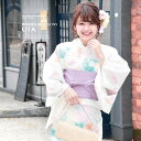 【8/11まで5%OFFクーポン】SOUBIEN 浴衣 3点セット(浴衣/半幅帯/下駄) bonheur saisons 白 クリームホワイト ピンク 椿 金魚 ラメ 綿 紅梅 夏祭り 花火大会 浴衣セット ゆかた 女性 レディース【レトロ】【レトロ】【