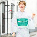 SOUBIEN 浴衣 3点セット(浴衣/半幅帯/下駄) bonheur saisons 薄水色 スカイブルー 縞 ストライプ 撫子 ナデシコ 綿 花火大会 夏祭り 浴衣セット ゆかた 女性 レディース【フェミニン】【大人】 浴衣・着物