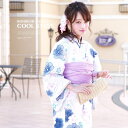 SOUBIEN 浴衣 3点セット(浴衣/兵児帯/下駄) bonheur saisons 白 オフホワイト 青 ブルー 椿 桜 綿 ラメ 綿 花火大会 夏祭り 浴衣セット ゆかた 女性 レディース【フェミニン】【フェミニン】【大人】 浴衣・着物