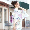 【8/11まで5%OFFクーポン】SOUBIEN 浴衣 3点セット(浴衣/兵児帯/下駄) bonheur saisons 白 オフホワイト 薄紫 菊 金魚 撫子 綿 ラメ 夏祭り 花火大会 浴衣セット ゆかた 女性 レディース【フェミニン】【フェミニン】