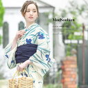 【8/11まで5%OFFクーポン】SOUBIEN 浴衣 セット レディース レトロ 浴衣セット 大人 3点セット ブルー 青系 ホワイト 白 菖蒲 花 フラワー レトロモダン 綿 絽 変わり織り 夏祭り 花火大会 女性用 フリー【レトロ】【モダン】 浴衣