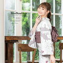 【8/11まで5%OFFクーポン】SOUBIEN 浴衣 セット レディース 浴衣セット 大人 3点セット 白 灰色系 ピンクグレー 牡丹 花 大柄 モダン 変わり織り 女性 夏 S・フリー【浴衣 セット】 浴衣・着物