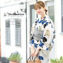 【8/11まで5%OFFクーポン】SOUBIEN 浴衣 セット レディース 浴衣セット 大人 3点セット クリーム系 青 黒 グレー 百合 ゆり 花 モダン 変わり織り 女性 夏 S・フリー【浴衣 セット】 浴衣・着物