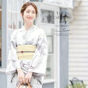 【8/11まで5%OFFクーポン】SOUBIEN 浴衣 3点セット(浴衣/半幅帯/下駄) 白 灰色系 牡丹 花 大柄 モダン 変わり織り 女性用 浴衣セット 30代 40代 ママ 大人浴衣【Sサイズ】【フリーサイズ】 浴衣・着物