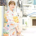 【8/11まで5%OFFクーポン】SOUBIEN 浴衣 セット レディース レトロ 作り帯 浴衣セット 大人 3点セット 白系 ホワイト 黄色 水玉 金魚 綿 女性 ボヌールセゾン S フリー【フェミニン】【大人】 浴衣・着物
