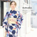 【8/11まで5%OFFクーポン】SOUBIEN 浴衣 セット レディース 浴衣セット 作り帯 大人 2点セット(浴衣/帯) 紺 ネイビー 白 赤 青 クリーム 麻の葉風 花 ラメ 綿 紅梅織り 夏 花火大会 ボヌールセゾン フリー【モダン】 浴衣・着物